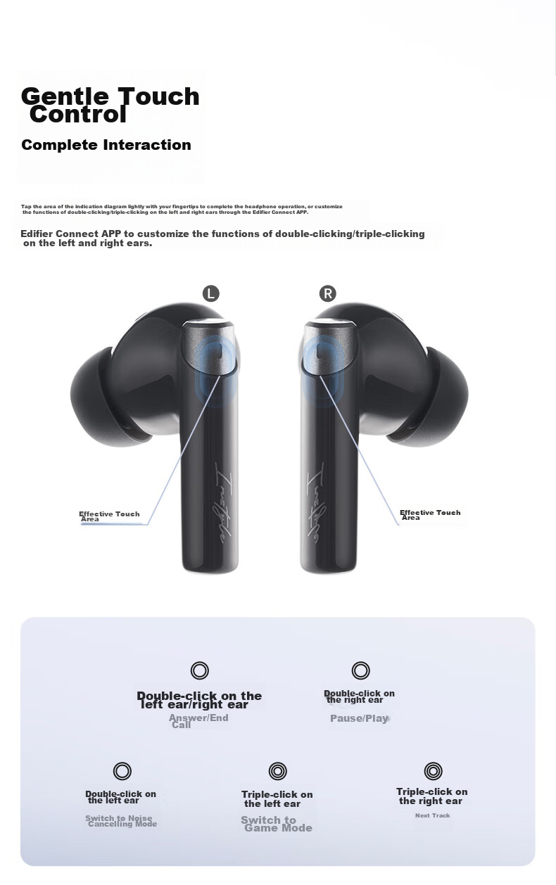 Беспроводные наушники Manbuzhehuazai Zero Pro с активным шумоподавлением, Bluetooth, внутриканальные, совместимые с Apple, Huawei, Xiaomi, цвет "Туманный белый"