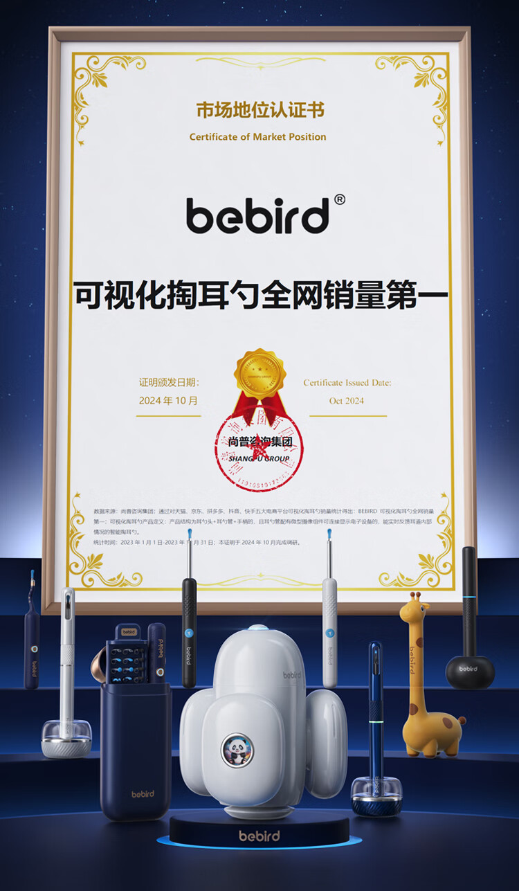Bebird Визуальный набор для чистки ушей, подарочная коробка, инструмент для ухода за ушами, подарок на День святого Валентина
