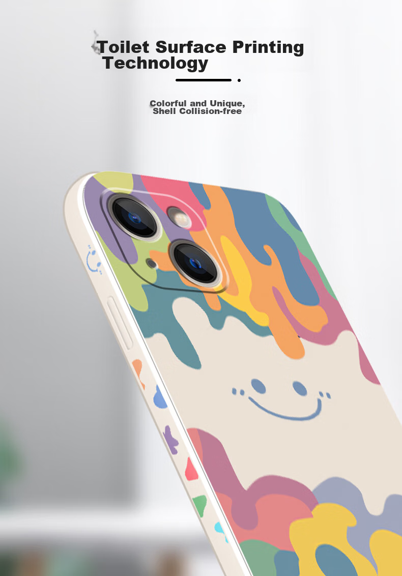 Чехол для iPhone 13 Mini ZiTai, силиконовый, противоударный, со стразами, с рисунком "Смайлик"