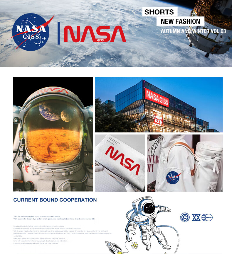 Мужские повседневные брюки NASA GISS, свободные, прямые, широкие, трендовые, серые, размер S (165/72A)