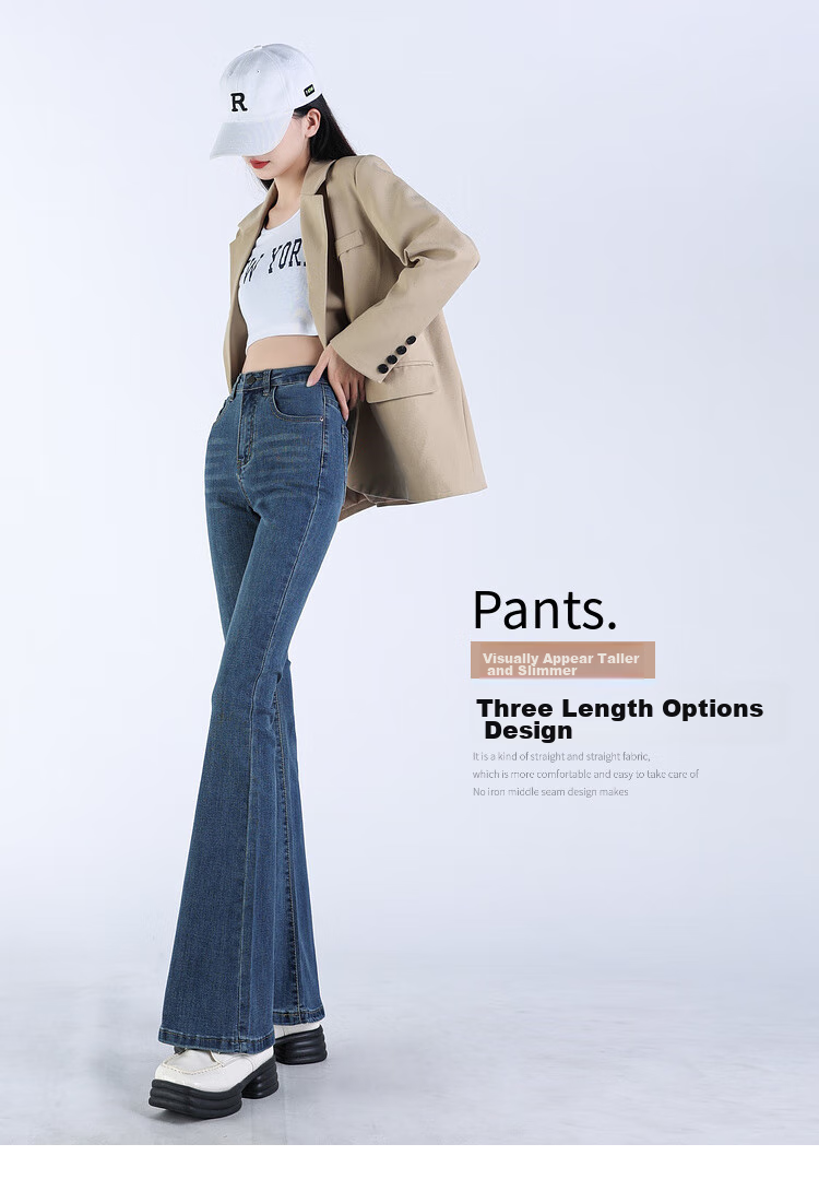 Джинсы Jeanswest Женские, Расклешенные, Осенний Сезон 2025, С высокой талией, Зауженные, Черные, Размер M