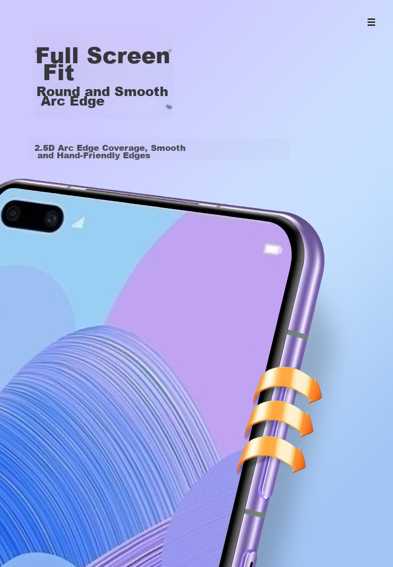 Защитное стекло LLUNC для Honor V30/V30 Pro/Huawei Nova 6/True Q3, полное покрытие экрана, защита от отпечатков пальцев, устойчивость к царапинам