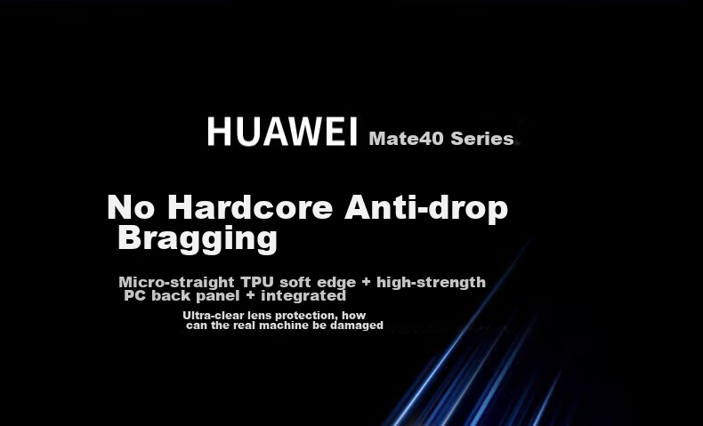 Чехол KEKLLE для Huawei Mate 40 Pro, противоударный, с защитой камеры, черный