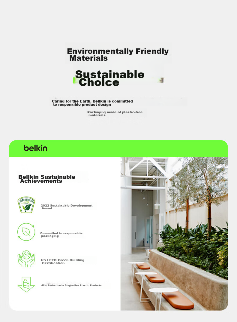 Адаптер-разветвитель Belkin Type-C, 60W, черный