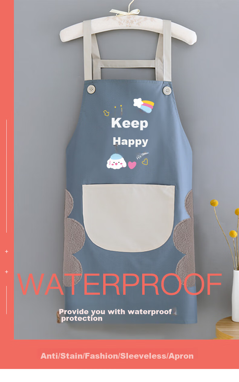 Кухонный фартук Dipuer, водонепроницаемый и маслостойкий, унисекс