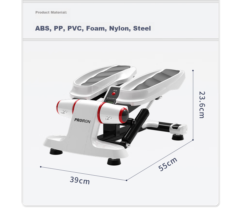 PROIRON Puli'ai Treadmill, Home Stepper Machine, Foot Pedal Exercise Bike, Hydraulic Small Climbing Machine, Foot-Pedal Fitness Equipment, White