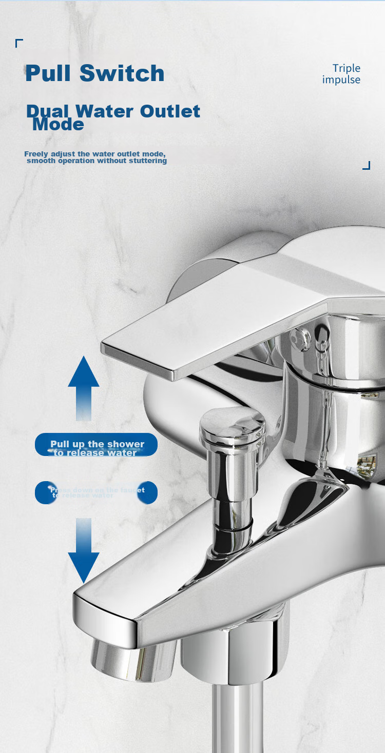 Смеситель для душа KEGOO K220310 с душевой лейкой, термостатический, трехрежимный переключатель для ванны и душа, цинковый сплав, хромированное покрытие