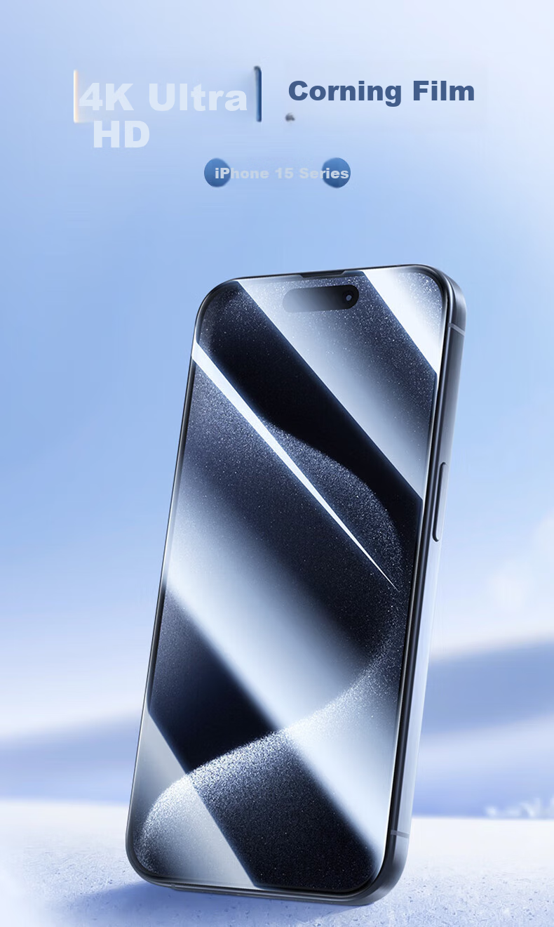 Защитное стекло MOCOLL для Apple iPhone 15 Plus, закаленное, противоударное, противобликовое, полное покрытие, защита от отпечатков пальцев