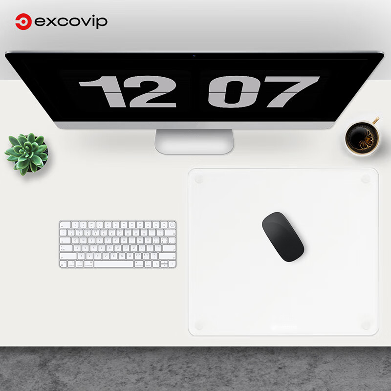 Игровой коврик для мыши EXCO, прозрачный, 45x40 см, для киберспорта и офиса, гладкая и твердая поверхность