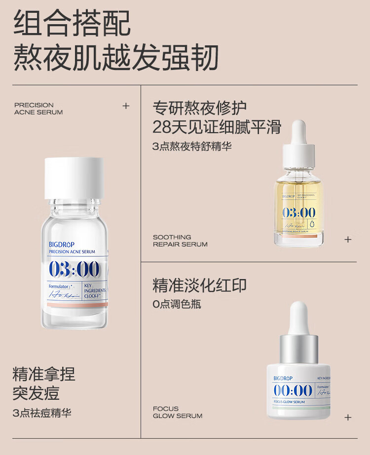 大水滴【礼盒装】3点祛痘精华紧急祛痘水杨酸熬夜姨妈痘10ml*2支