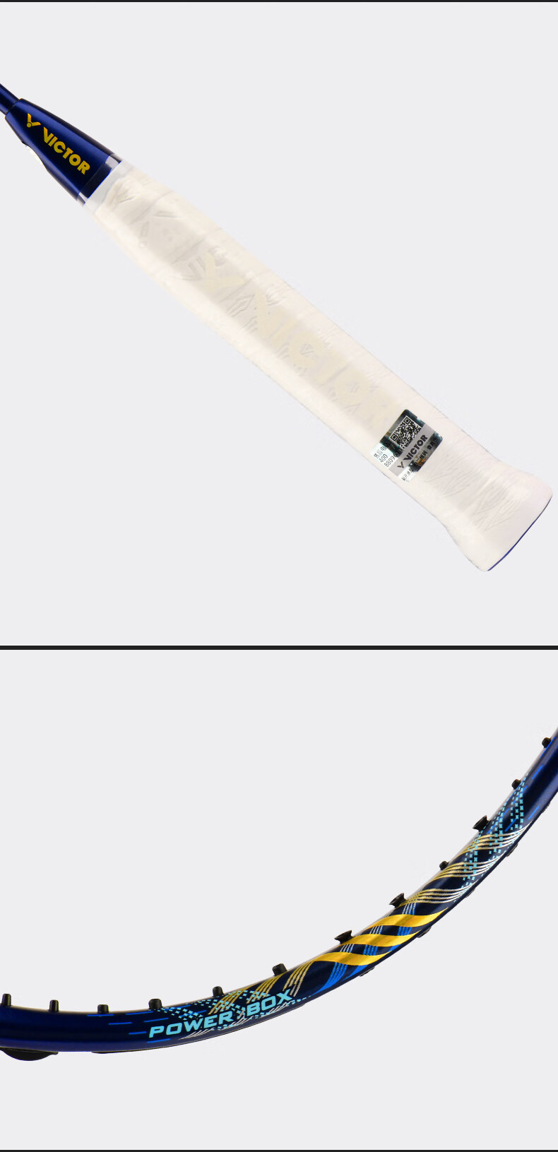 Ракетка для бадминтона VICTOR Shengli Xiaogui Jian Shengji Version Tianlong All-Carbon Offensive Single Racket TK-CM Midnight Blue, 4U Strung Racket, 26 Pounds