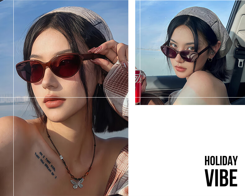 Женские солнцезащитные очки LOHO Cat Eye, модные, с защитой от УФ-излучения, для квадратного и круглого лица