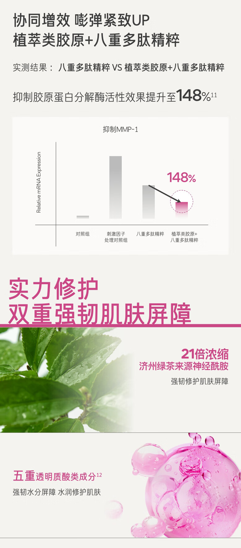 悦诗风吟（Innisfree）胶原多肽绿茶面霜护肤品抗皱紧致补水保湿舒缓敏感肌送女友