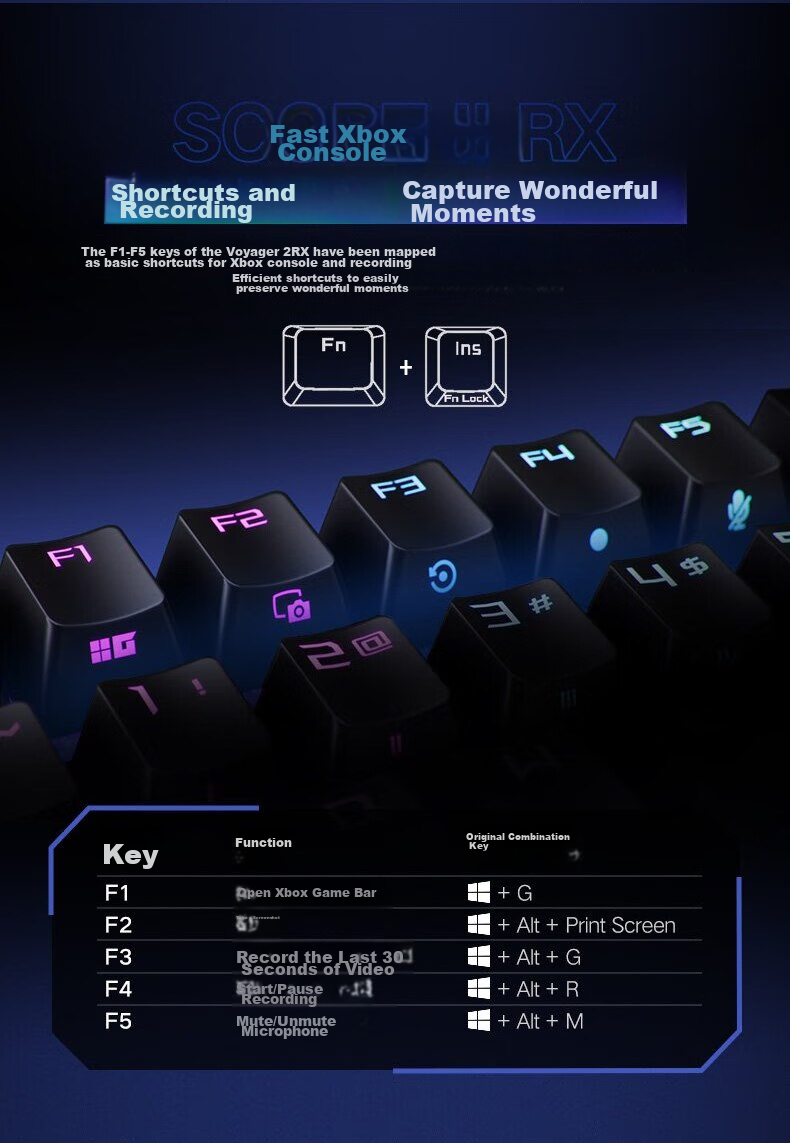 Механическая клавиатура ROG Ranger 2 RX PBT Edition, проводная, игровая, с RGB-подсветкой, черная