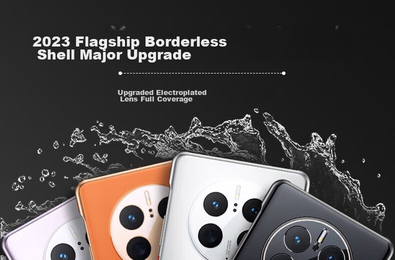 Чехол для Huawei Mate50 Pro Hongzhuo, ультратонкий, прозрачный, противоударный, с защитой от отпечатков пальцев и охлаждением, графитовый черный