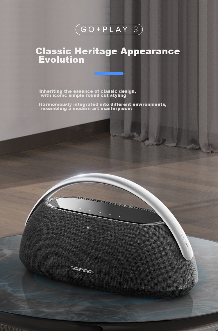 Портативная акустическая система Harman/Kardon GO+PLAY 3, Bluetooth 5.2, 160 Вт, 8 часов работы, серебристый