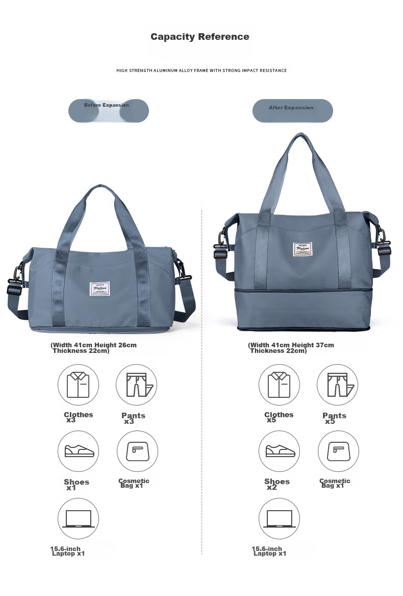 Дорожная сумка Landcase 2104 Royal Blue, 41x(26+11)x22 см, 0.5 кг