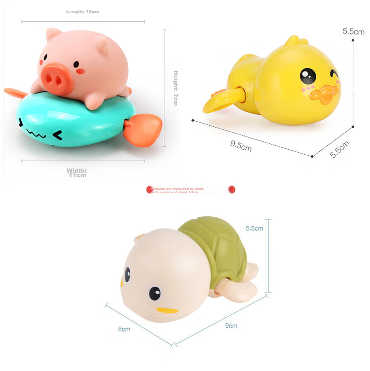 Игрушки для купания Martin brother, заводные игрушки для игр с водой, плавающие игрушки-брызгалки, свинья, утка, черепаха, подарок на Новый год