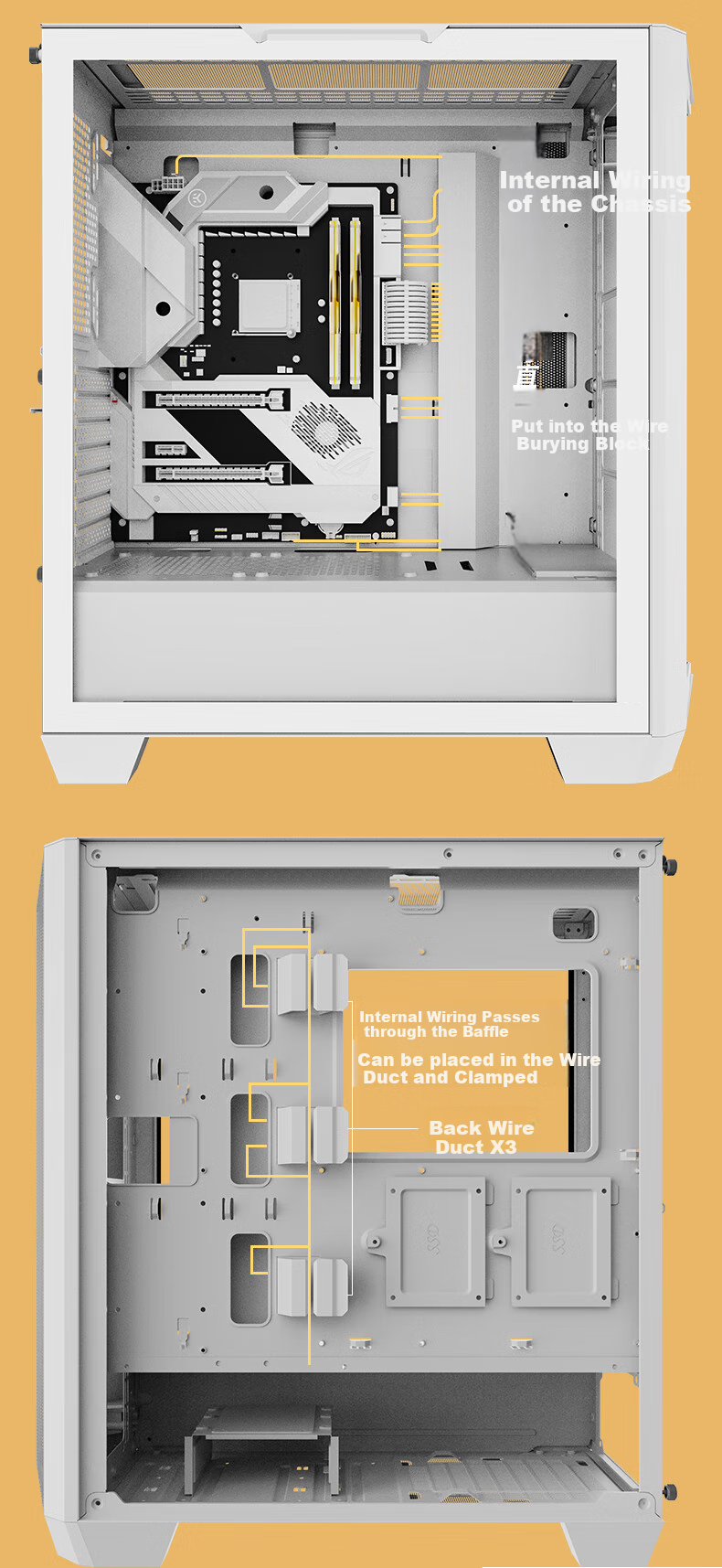 Компьютерный корпус Great Wall HIDDENBLADE H513W, белый, ATX/E-ATX/mATX/Mini-ITX, Full-Tower, с окном на боковой панели