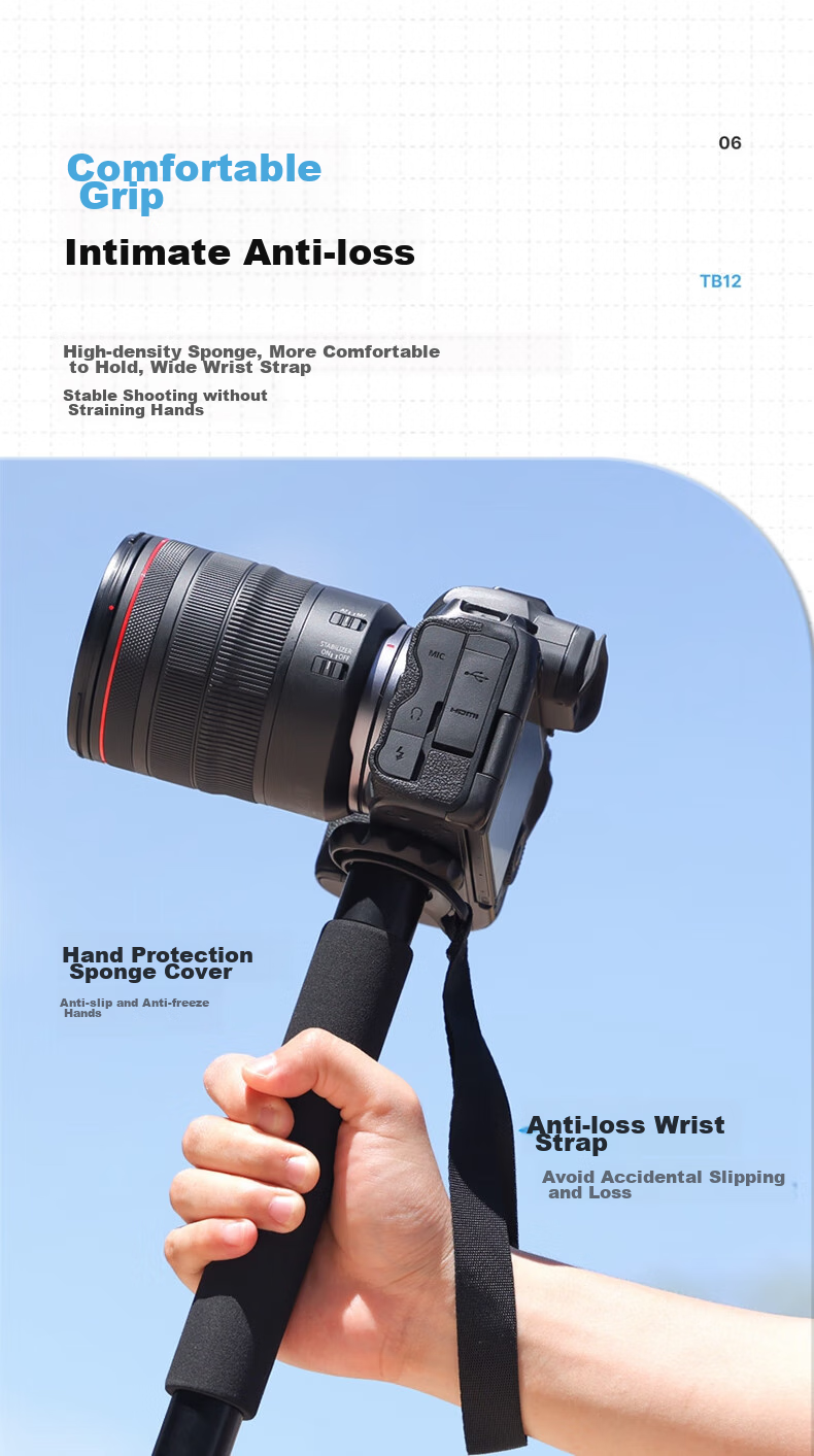 Ulanzi TB12 1.5-Meter Flip-Lock Monopod (без шаровой головки), алюминиевый сплав, легкий штатив для DSLR-камер, монопод для беззеркальных камер, походная стойка