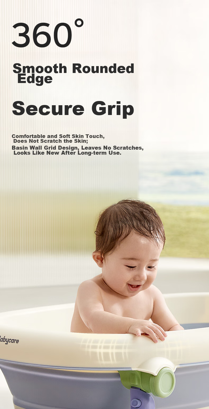 Детская складная ванночка Babycare, портативная, для купания, синяя