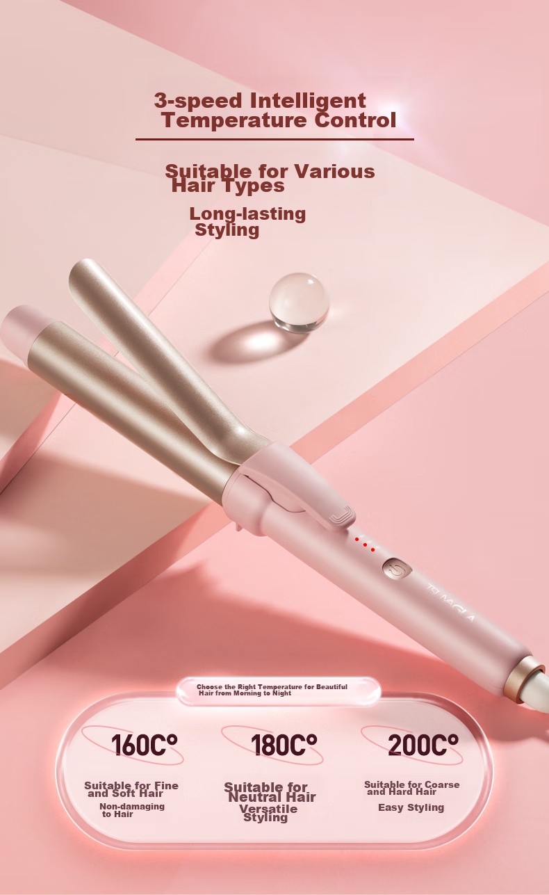 TSUYAGLA [Подарок на День Святого Валентина] плойка с отрицательными ионами, 32 мм, для натуральных волн, термостойкий, щадящий волосы, ленивый инструмент, корейский стиль, атмосферные кудри, T304F
