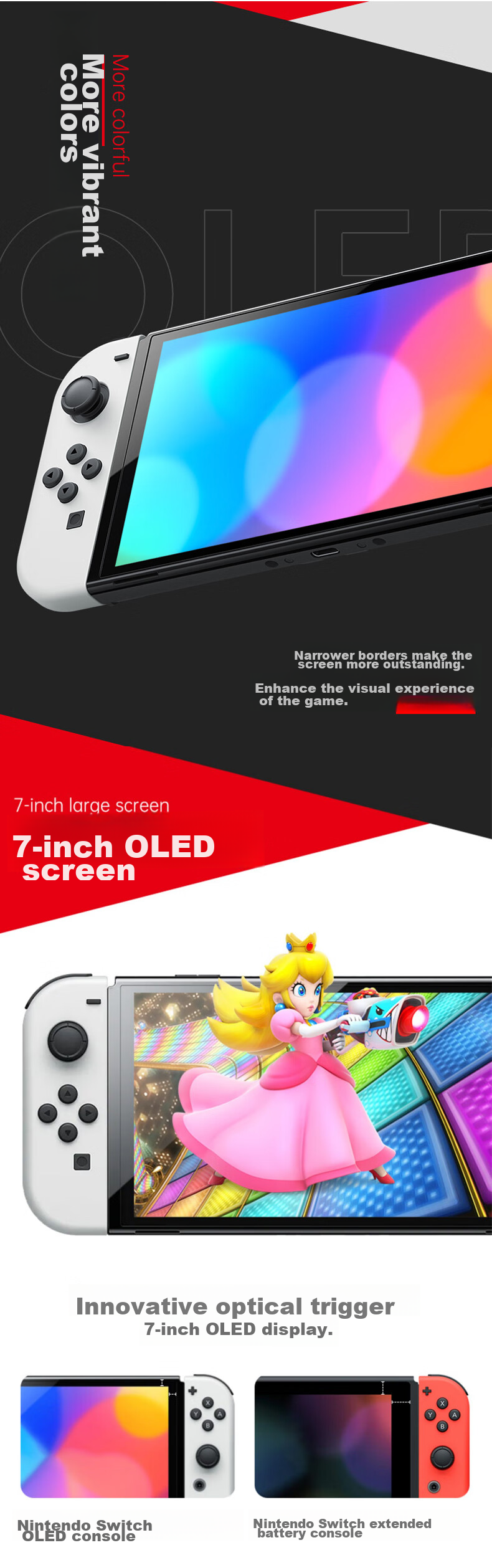 Игровая консоль Nintendo Switch OLED, японская версия, белая, портативная, с поддержкой подключения к телевизору, с контроллерами Motion-Sensing