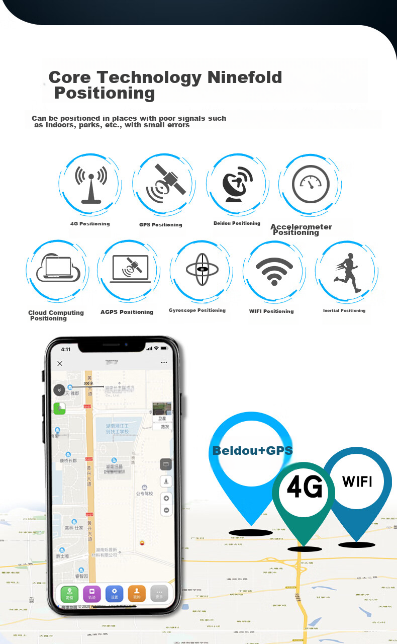 GPS-трекер Newsmy N50-Q5 для пожилых и детей, водонепроницаемый, с функцией отслеживания и позиционирования по спутниковым системам