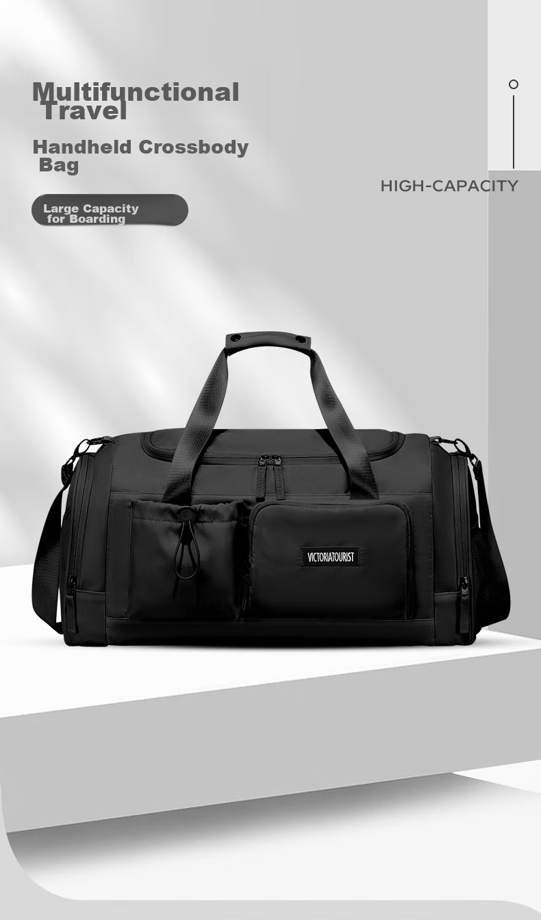 Дорожная сумка VICTORIATOURIST V7058, короткие поездки, деловой портфель, сумка для спортзала, разделение на сухое и влажное, большая вместимость