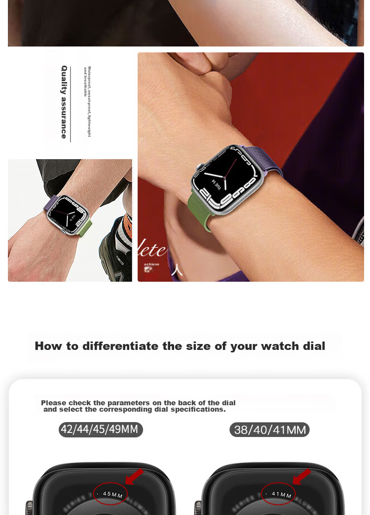 Ремешок ESCASE Milanese для Apple Watch SE 3/8/7/6/5/SE, миланская нержавеющая сталь с магнитным замком, двойной цвет, размер 38/40/41 мм