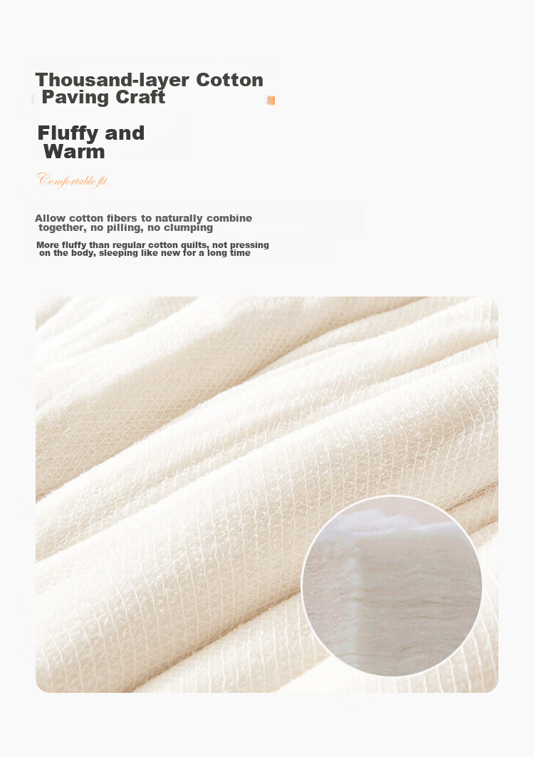 YALU & FREEDOM Xinjiang Cotton Quilt, 1.5x2 Meters Winter Cotton Comforter, 150x200cm Cotton Wadding, Single/double Thick Warm 4 Ji