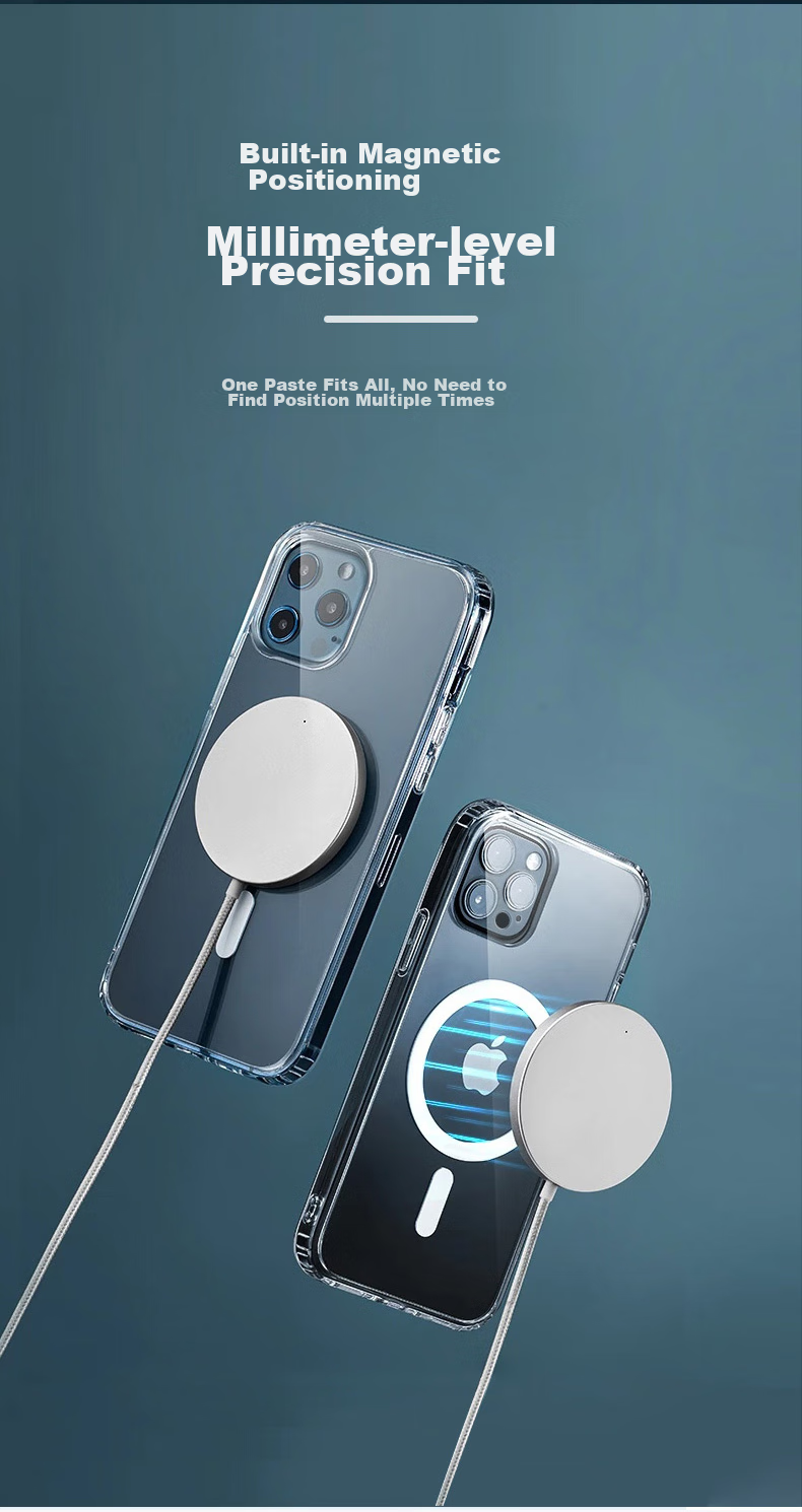 Pisen Магнитный чехол для iPhone 13 Pro Max, совместимый с MagSafe, TPU, тонкий, ПК, высокая прозрачность, защитный чехол