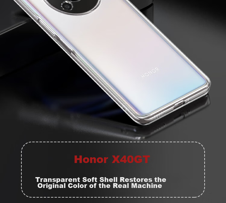 Чехол для телефона ESCAPE для Honor X40 GT Racing Edition, прозрачный, силиконовый, противоударный, с защитой камеры и отверстием для шнурка