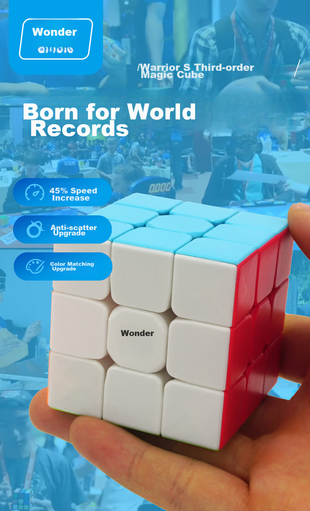 Кубик Рубика Qiyi Yongshi S Cube, 3x3, развивающая игрушка-головоломка для детей и взрослых, цветной