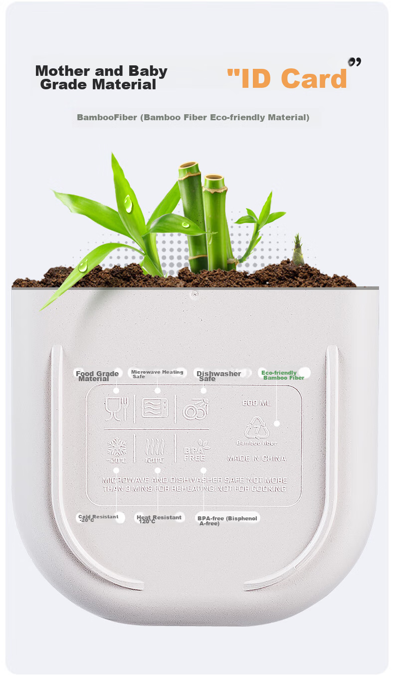 Ланч-бокс CAMUZ Bamboo Fiber Pro, двухслойный, 1200 мл, белый с черной сумкой, с палочками и ложкой, японский стиль, подходит для СВЧ