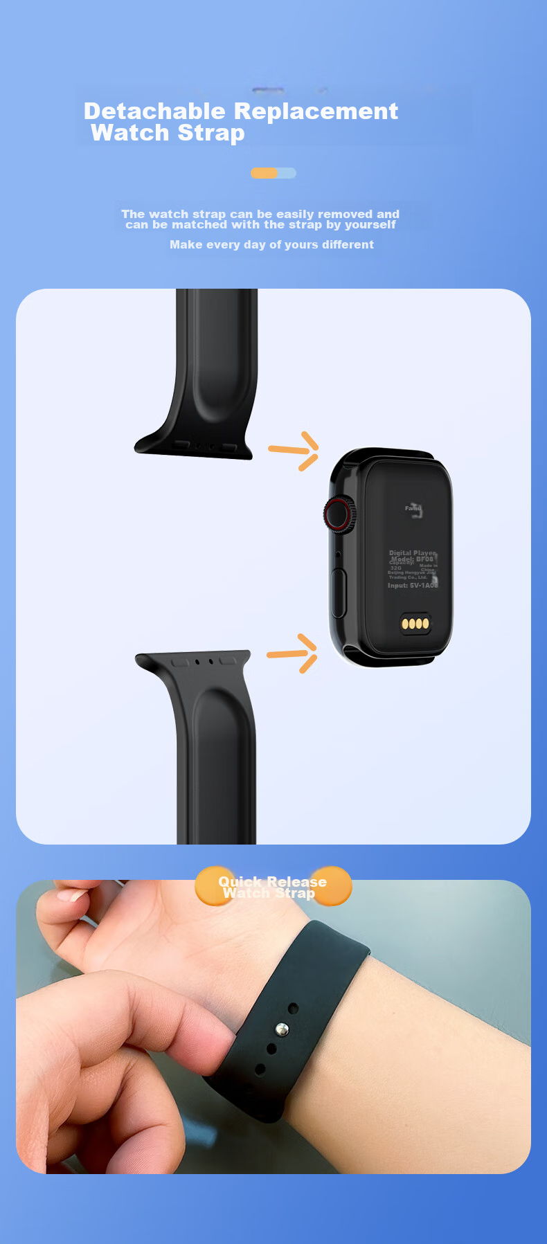 MP3/MP4 плеер FAMUE BF08, 32 ГБ, портативный плеер с сенсорным экраном, функция записи, Bluetooth, поддержка английского языка