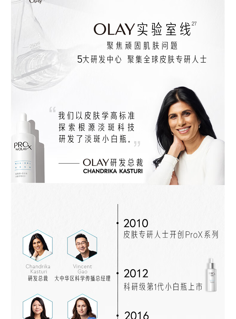 玉兰油（OLAY）第2代ProX淡斑小白瓶80ml面部美白精华液护肤品烟酰胺淡化痘印