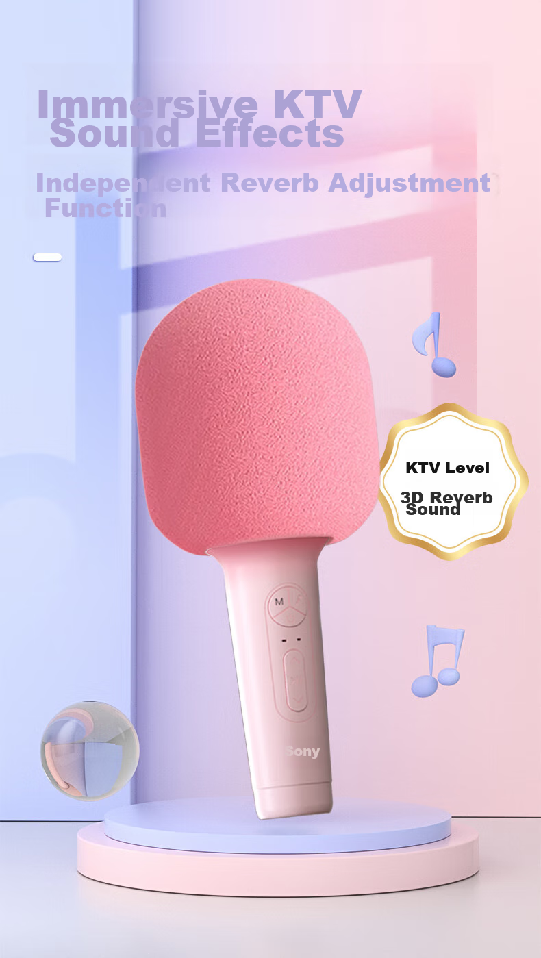 Беспроводной Bluetooth микрофон Soaiy MC27 для караоке и стриминга, с функцией изменения голоса, глубокий синий