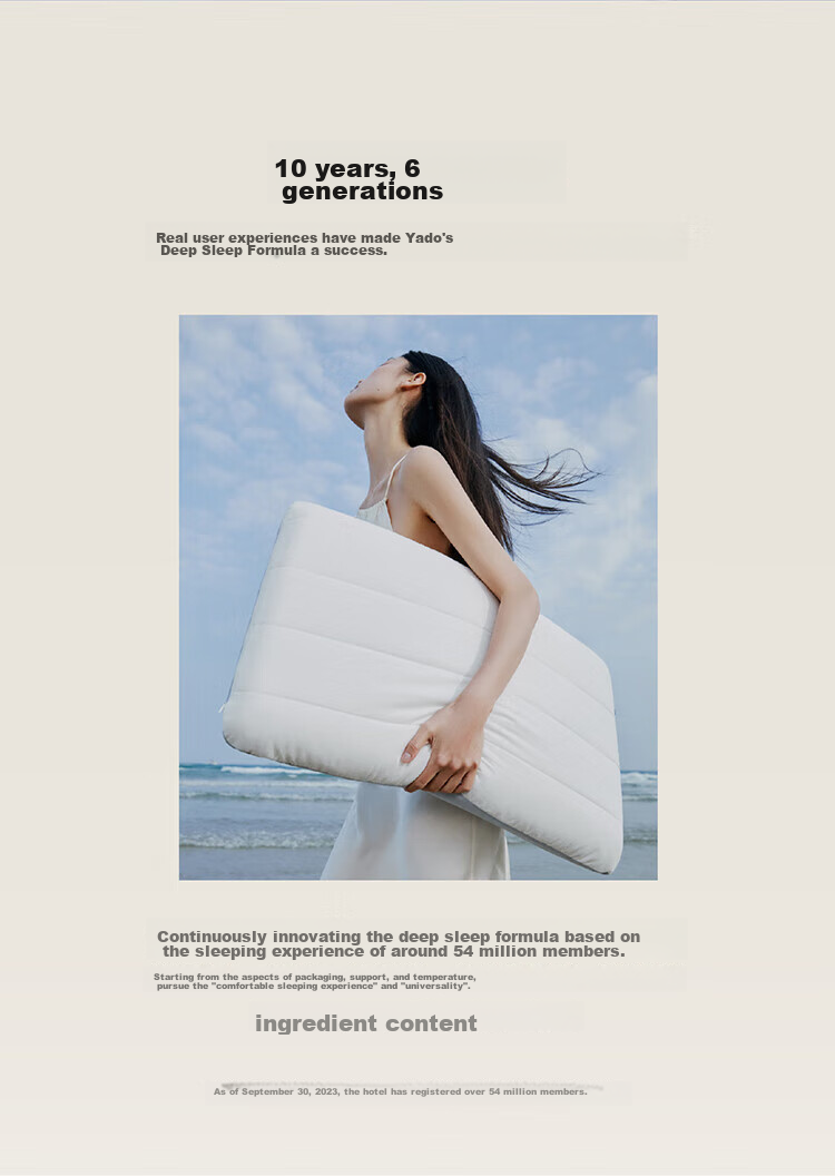 Подушка для сна Yaduoxingqiu Deep Sleep Pillow PRO, для защиты шеи, с медленным восстановлением, из пены с памятью формы, 10 см