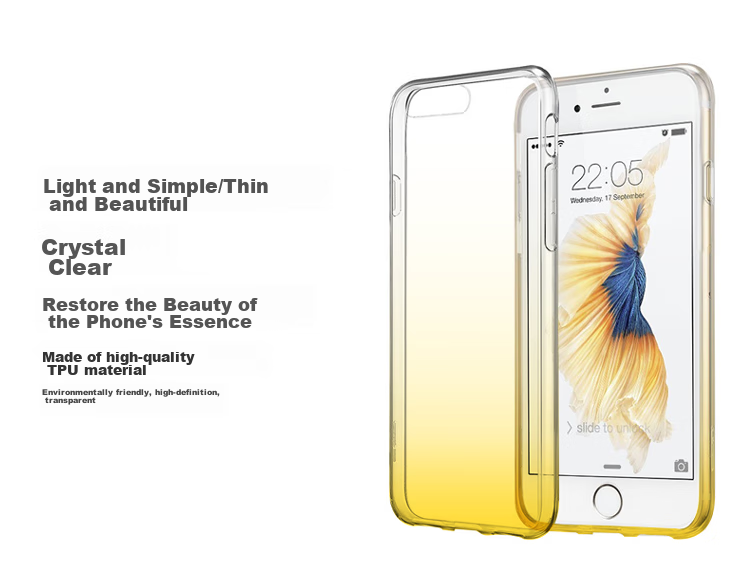 Чехол ESCAPE для iPhone 8/7 Plus, прозрачный, силиконовый, противоударный, TPU, мягкая защитная накладка, 5.5 дюймов