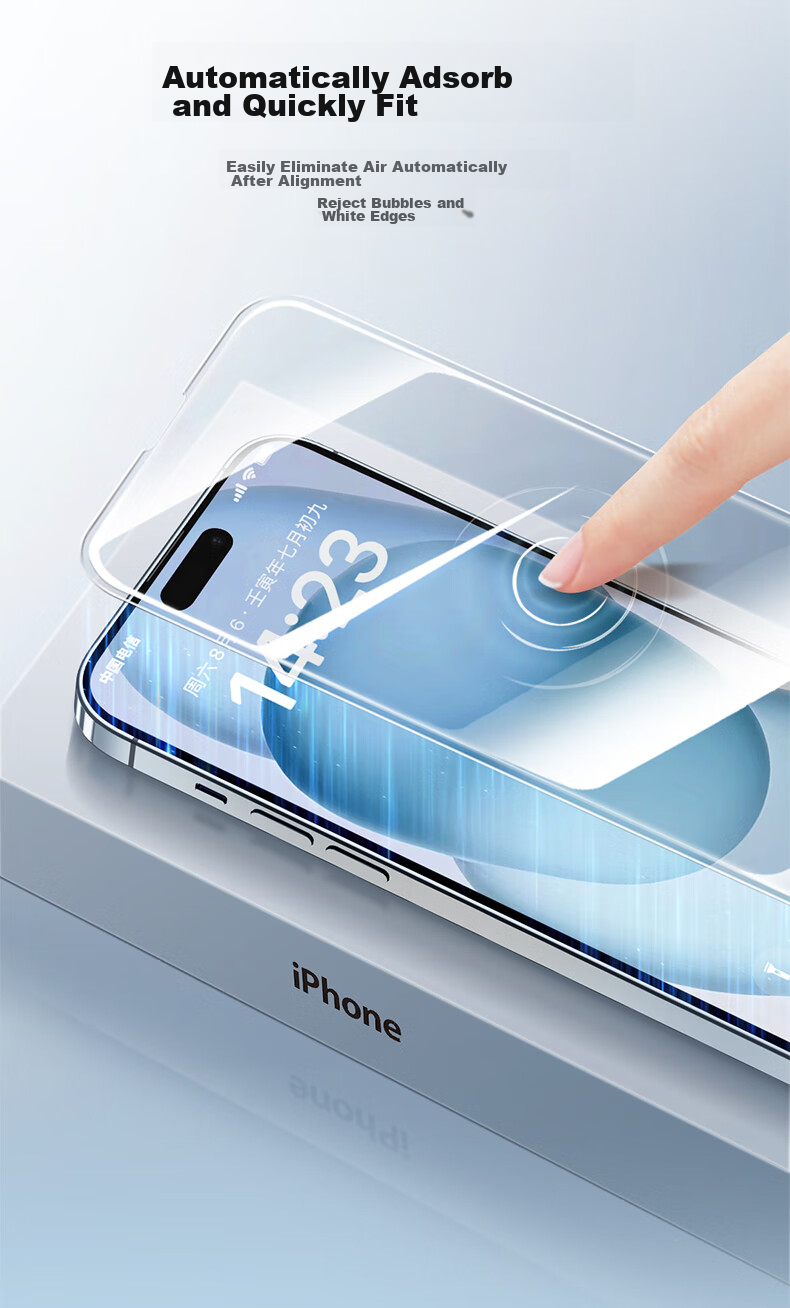 Защитное стекло PISEN для iPhone 15 Pro, полноэкранное, антибликовое, антиотпечатки, противоударное, 2 шт.