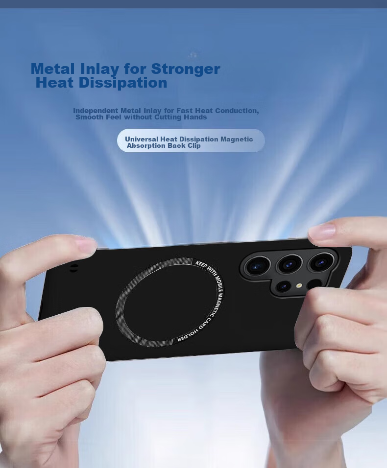 POZZO Чехол для Samsung S24 Ultra, ультратонкий, матовый, безрамочный, с MagSafe, черный