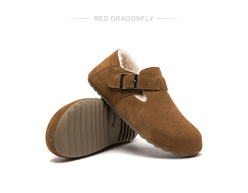 Женские туфли RED DRAGONFLY, осенне-зимние, на плоской подошве, с круглым носком, винтажный стиль, артикул WBB34453, цвет верблюжий, размер 37