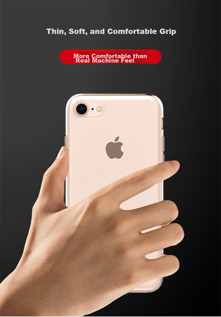 Чехол для iPhone 7 Plus/8 Plus ESCAPE, прозрачный, силиконовый, противоударный, простой стиль