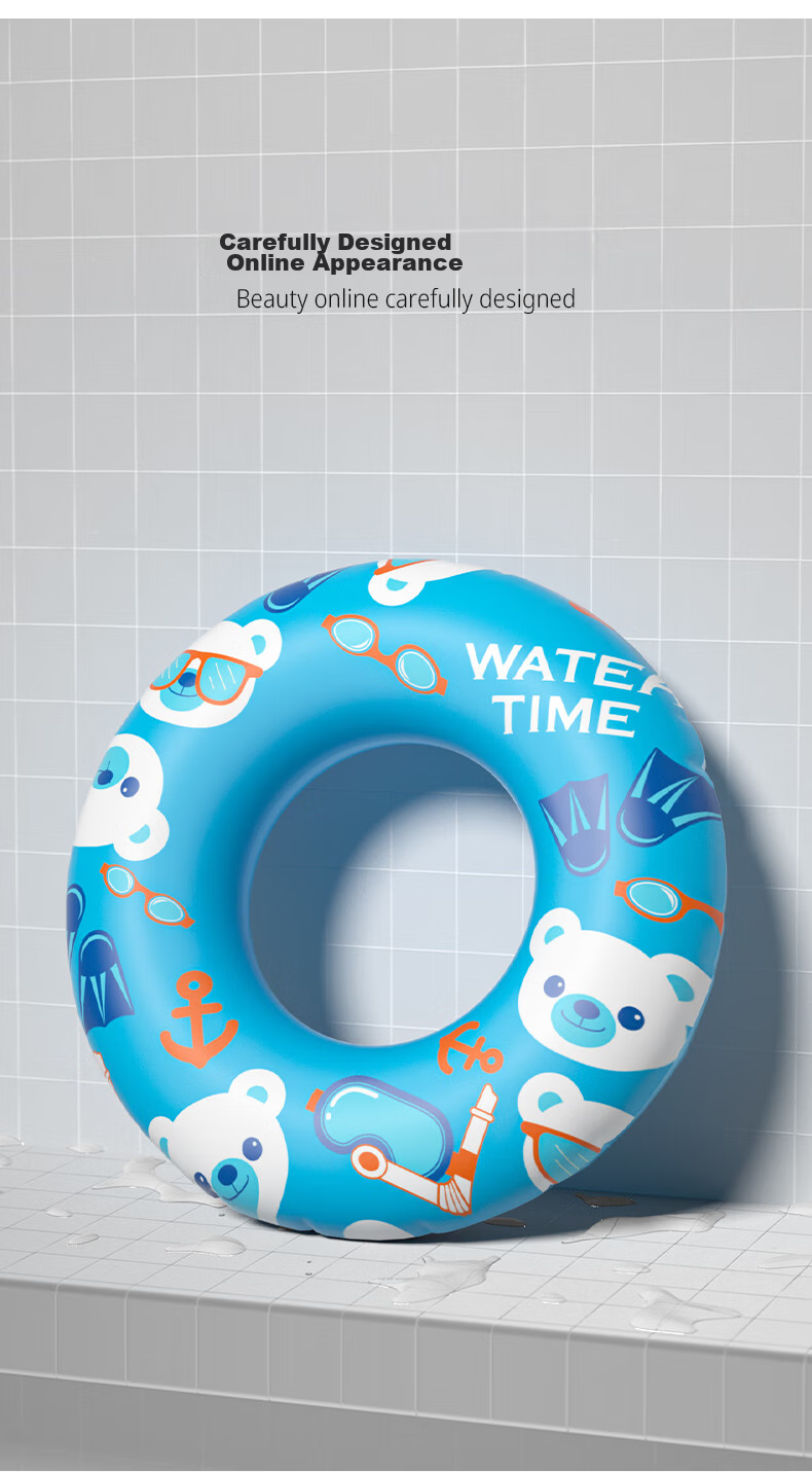 Детский надувной круг для плавания WATERTIME, розовый, для детей от 2 до 8 лет