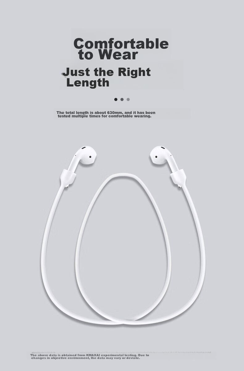 Магнитный противоскользящий ремешок KMaxAI для Apple AirPods 4/3/2 Pro, для беспроводных наушников, черный