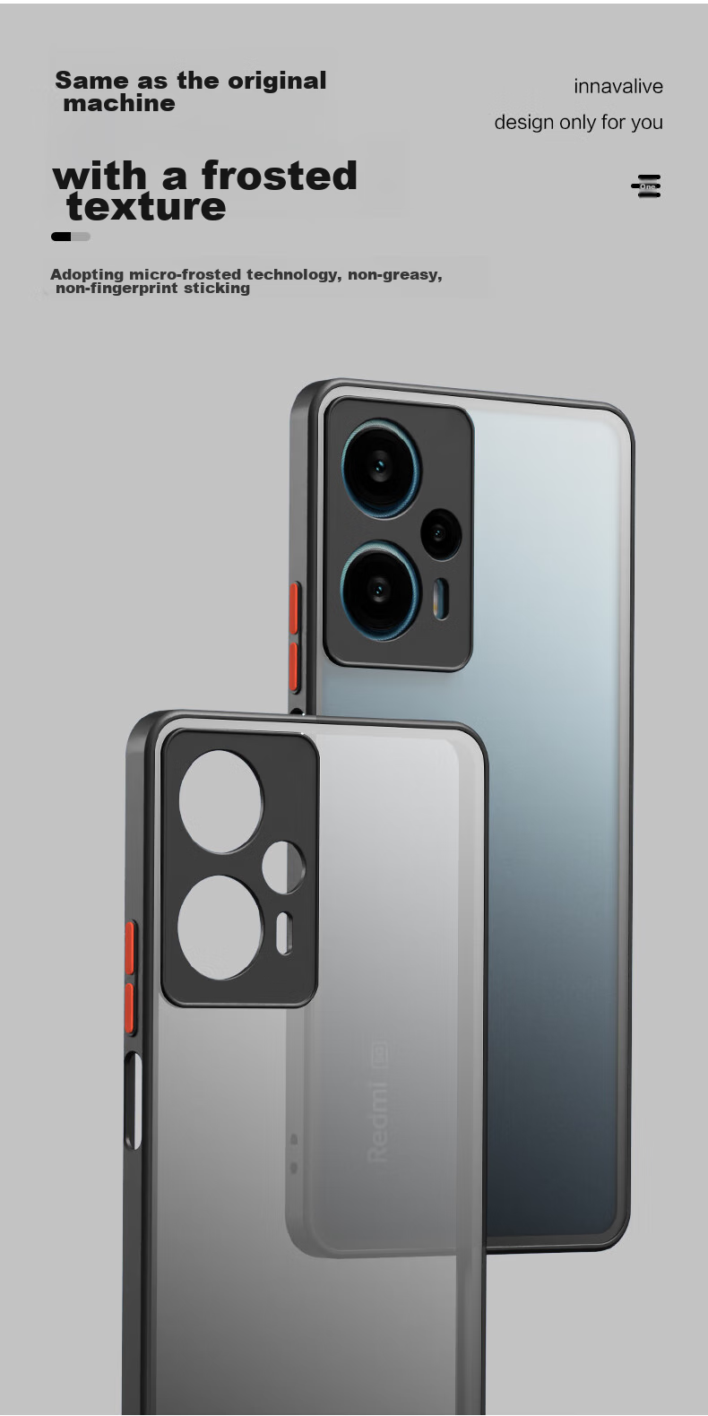 Чехол для Xiaomi Redmi Note 12 Turbo HotFire, противоударный силиконовый с защитой объектива, простой стиль, контрастные цвета