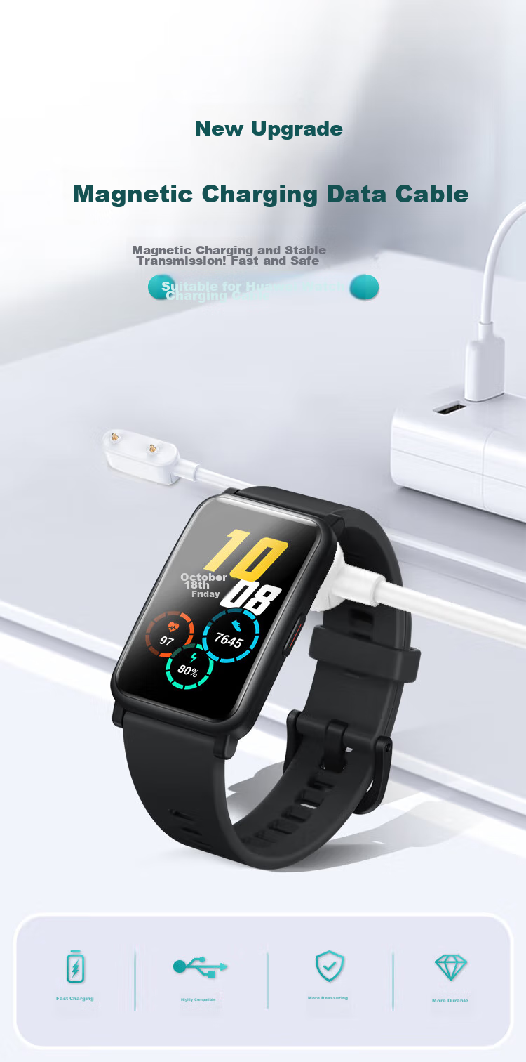 Зарядное устройство KOVOL для Huawei Band 10/9/8/7/FIT3/2, Honor Band 6, Huawei Children's Watch 4X/5x/pro/b4, кабель для зарядки, белый