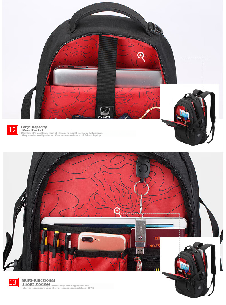 Рюкзак Swiss Army Knife Ruige, для ноутбука 15,6 дюймов, многофункциональный, для бизнеса, путешествий, школьный, для учеников средней и старшей школы