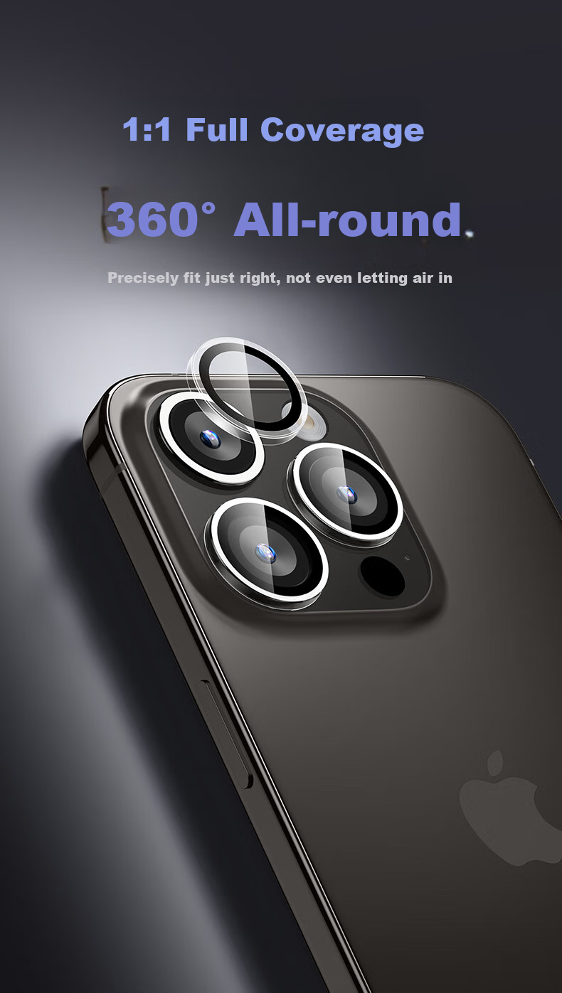 Защитное стекло ESR для камеры iPhone 15 Pro/15 Pro Max, прозрачное